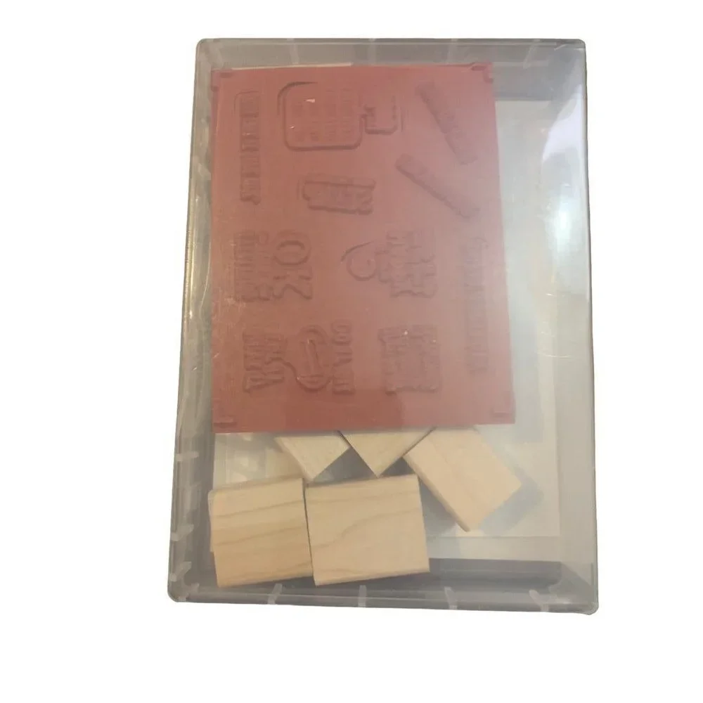 Stampin' Up! Designer Tee Wood Mount Stamp Birthday Cake Motivation 143356